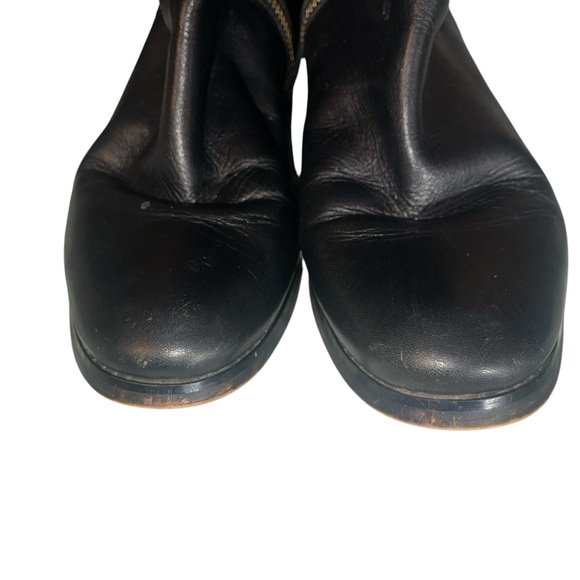 Michael Kors Black Brown Leather Fulton Harness Boots 7M - Picture 10 of 13